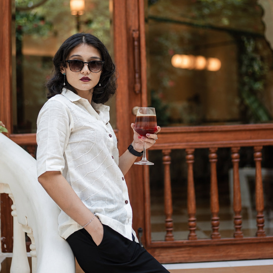 NOOR WHITE SHIRT - WOMEN