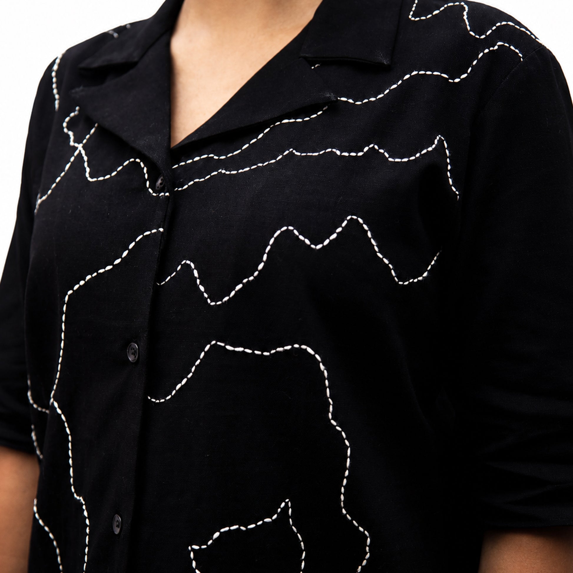 MANCHITRA BLACK SHIRT - WOMEN