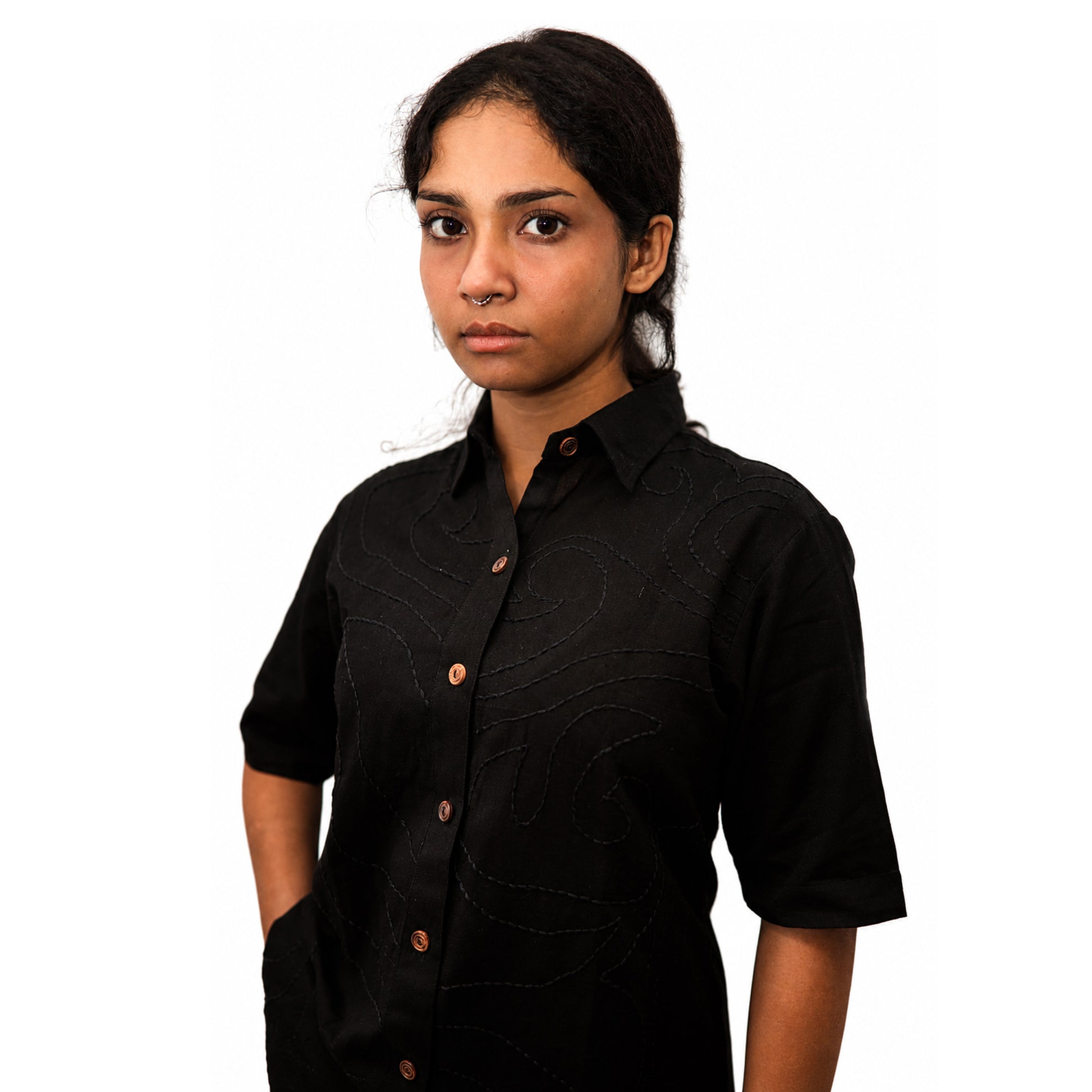 CHHAYA BLACK SHIRT - WOMEN