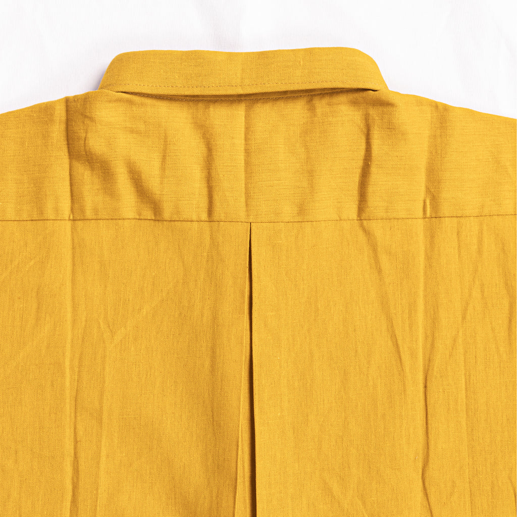 Maati Yellow hand-stitched Kantha cotton shirt – women’s relaxed fit