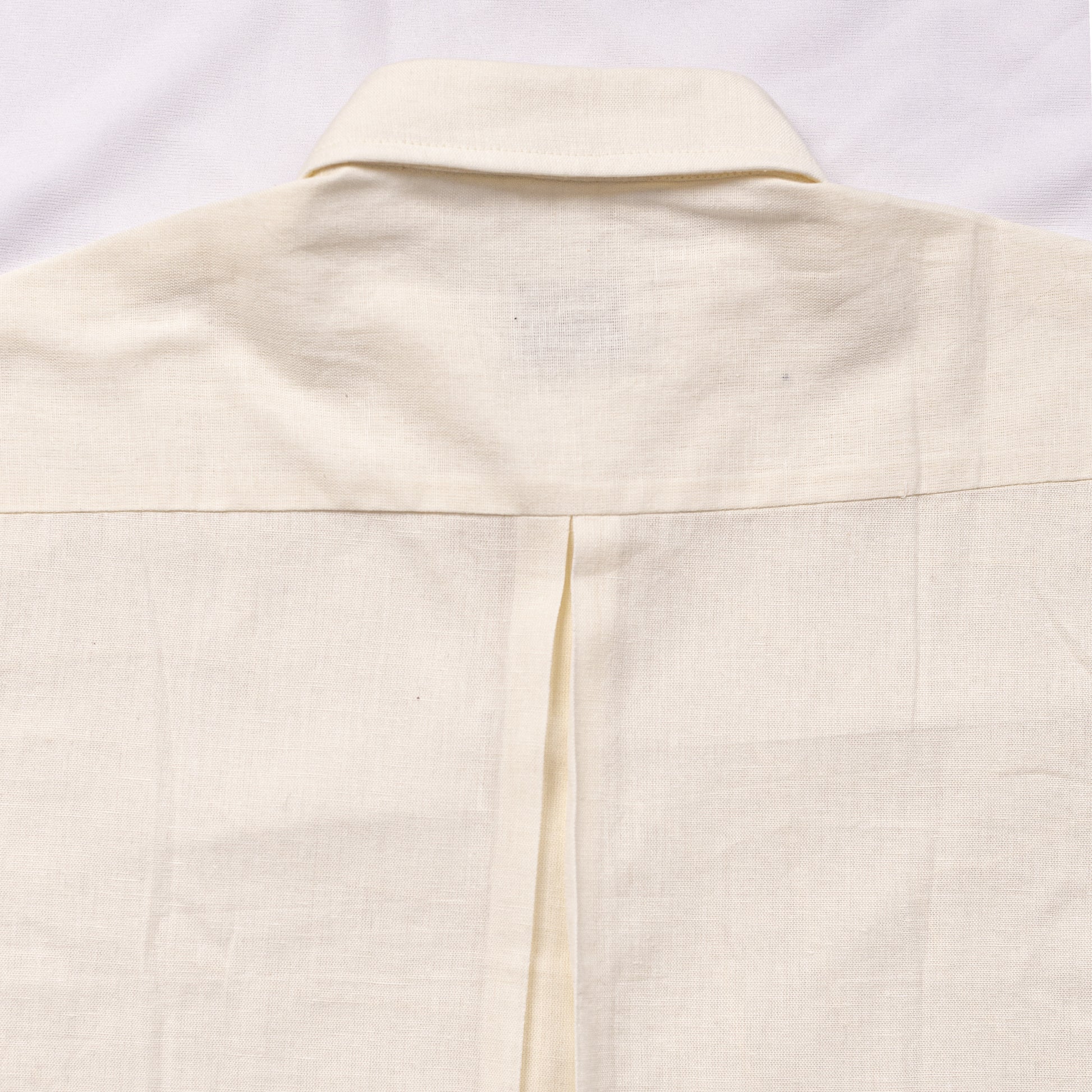Noor white Kantha-stitched cotton shirt – women’s relaxed fit