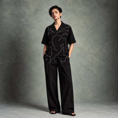 MANCHITRA BLACK SHIRT - WOMEN