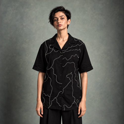 MANCHITRA BLACK SHIRT - WOMEN